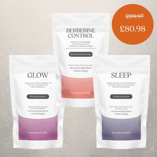 Boost Your Health Beauty Bundle, Glow Sleep and Berberine Control patch trio