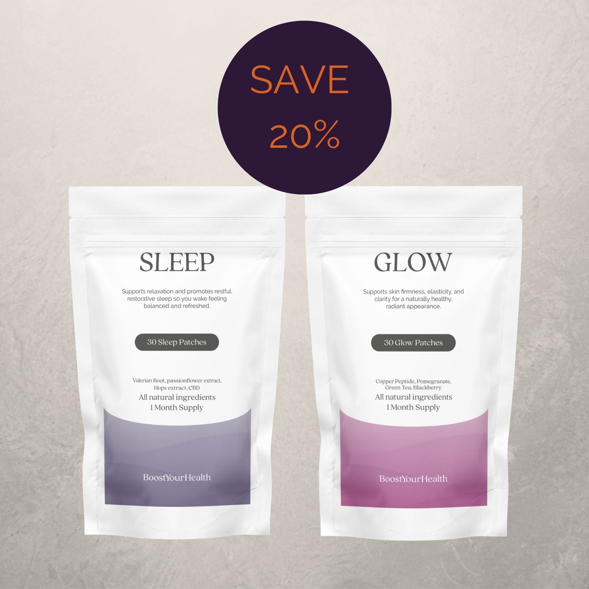 Boost Your Health The Radiance Stack, Sleep and Glow patch duo
